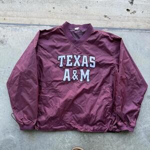 Vintage Texas A&M Aggies Windbreaker material pullover size 2XL